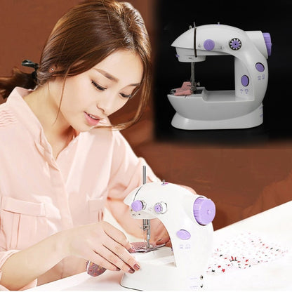 Electric Mini Sewing Machine Home Hand Machine Lock Stitch Adjustment With Light Handheld Portable Machine