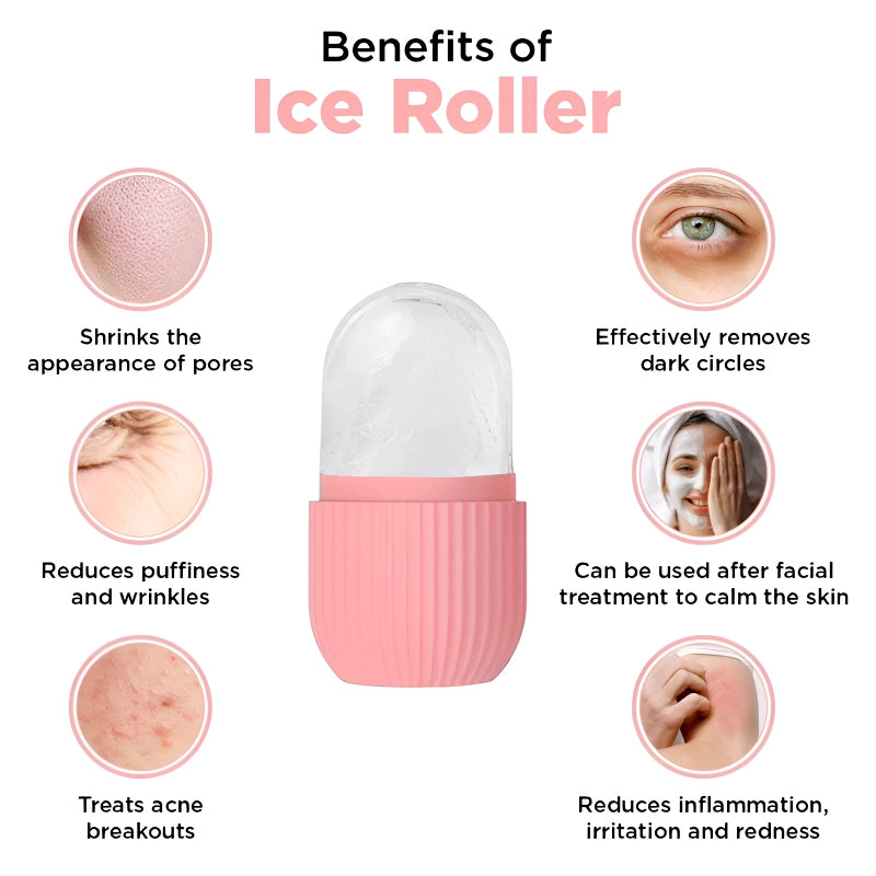 Easy Use Multi-Purpose Mini Silicone Facial Ice Roller for Ultimate Skincare