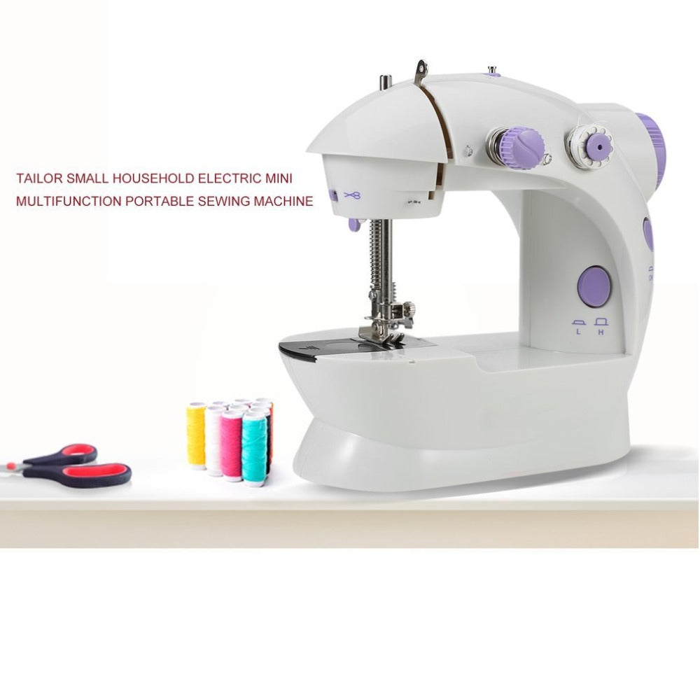 Electric Mini Sewing Machine Home Hand Machine Lock Stitch Adjustment With Light Handheld Portable Machine