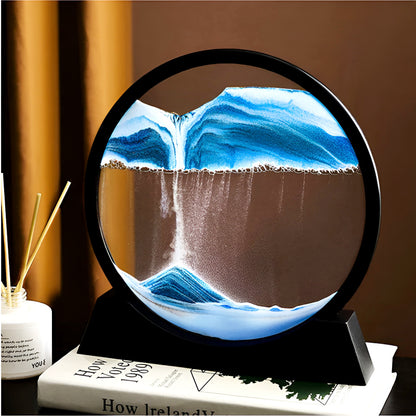 Dynamic 3D Sandscape Glass Art Fascinating Flowing Sand Frame for Elegant Home Decor
 Previous product
 Next product