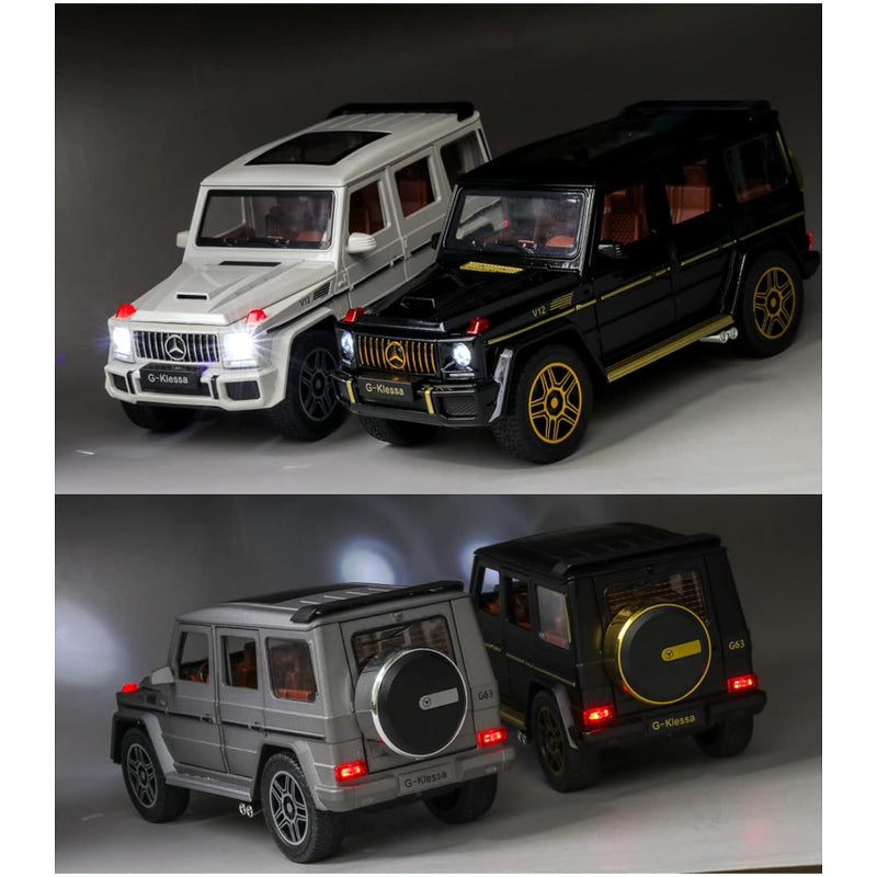 1:24 Exquisite Model Mercedes Benz G63 AMG Zinc Alloy Pull Back Car With Dynamic Music And Light