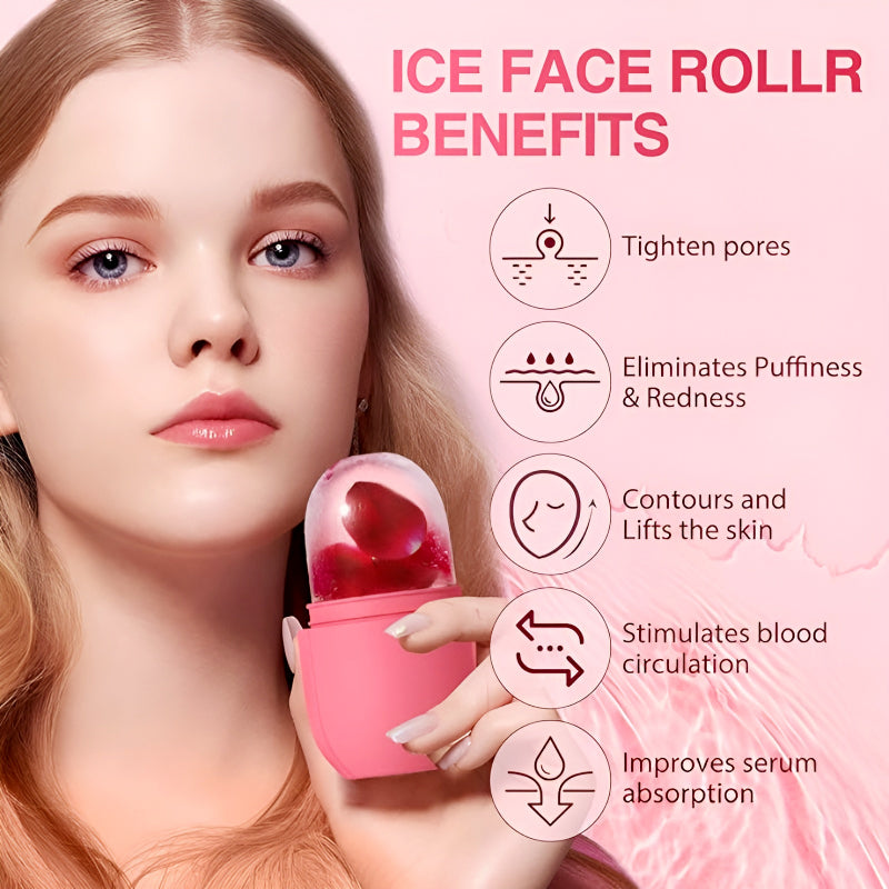 Easy Use Multi-Purpose Mini Silicone Facial Ice Roller for Ultimate Skincare