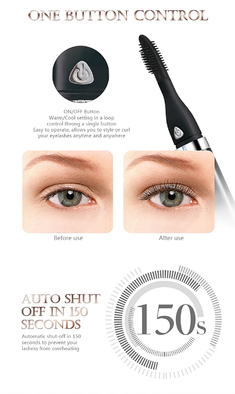 Air-Lash Rechargeable Heated Eyelash Curler With Warm And Cool Air Eye Makeup Tools