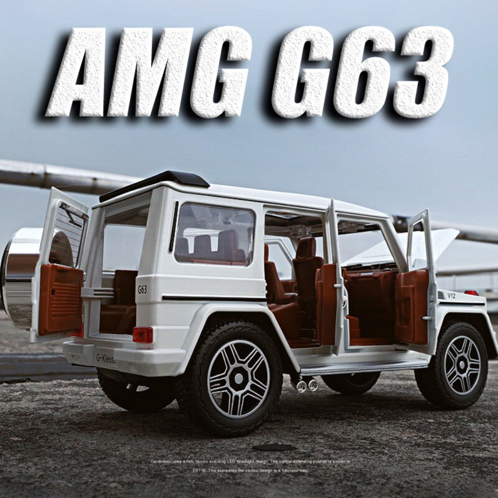 1:24 Exquisite Model Mercedes Benz G63 AMG Zinc Alloy Pull Back Car With Dynamic Music And Light