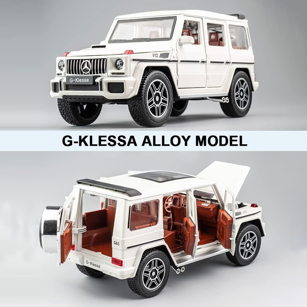 1:24 Exquisite Model Mercedes Benz G63 AMG Zinc Alloy Pull Back Car With Dynamic Music And Light