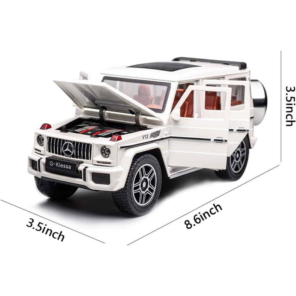 1:24 Exquisite Model Mercedes Benz G63 AMG Zinc Alloy Pull Back Car With Dynamic Music And Light