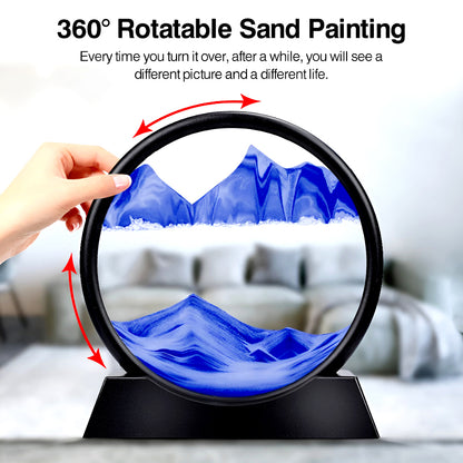 Dynamic 3D Sandscape Glass Art Fascinating Flowing Sand Frame for Elegant Home Decor
 Previous product
 Next product