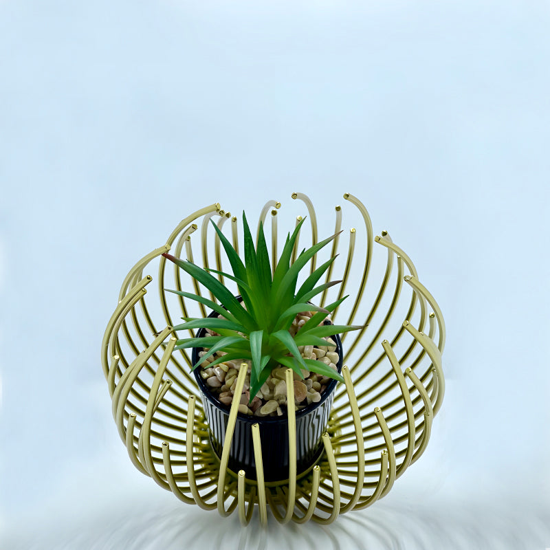 Artisan Crafted High-Quality Metal Alloy Sphere Planter For Elegant Room Decor